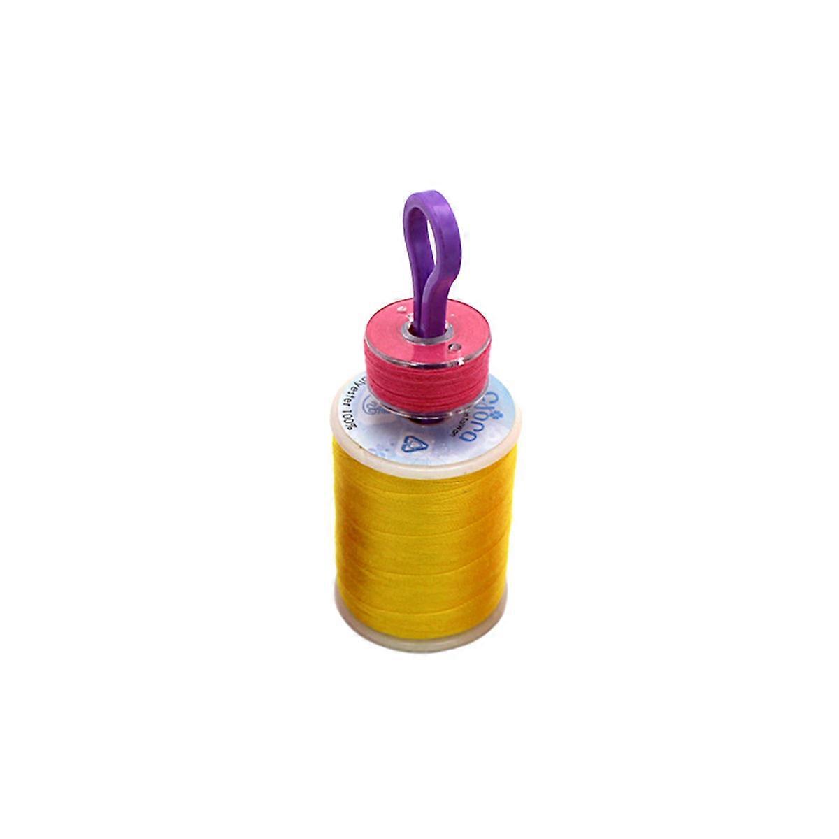 30 Pcs Plastic Bobbin Clips Thread Roller Fixed Wrapped Clamp Sewing Machine Bobbin Thread Tool Accessories (Purple)