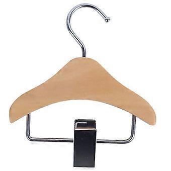 Mini perchero portátil de madera con pinza, perchero multifuncional para mascotas, ideal para prendas pequeñas y de bebé, y para almacenamiento en el hogar.