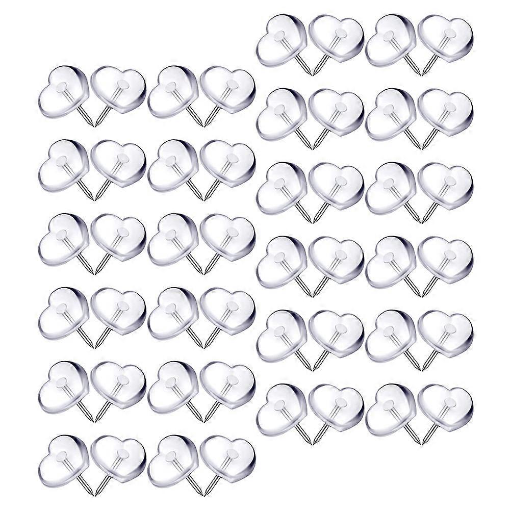 200Pcs Replaceable Push Pin Multi-function Thumbtacks Heart Shape Thumb Tacks Map Supply