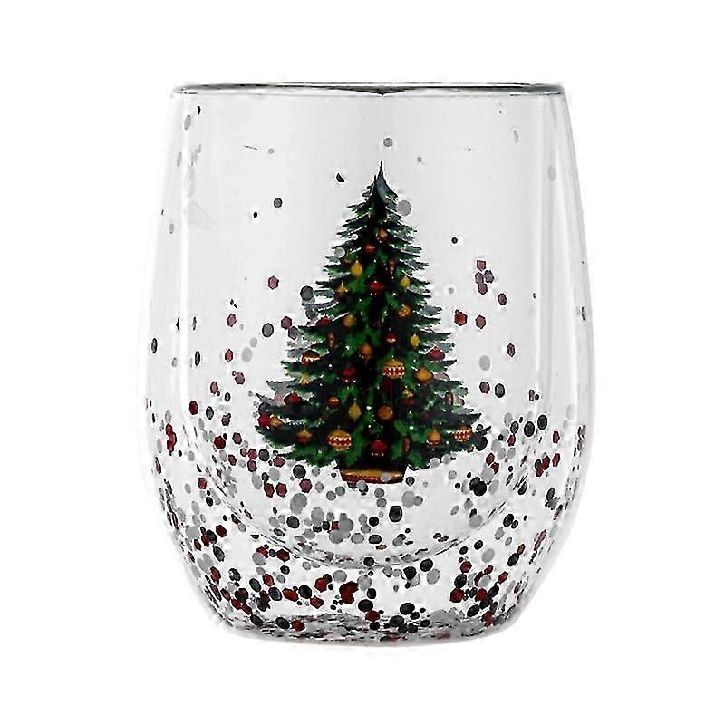Double Layer Glitter Sequin High Temperature Resistant Snow Christmas Cup