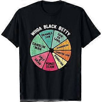 Men's Whoa Black Betty 1970s Rock Music Pie Chart Graphic T-Shirt - Soft,Machine Washable