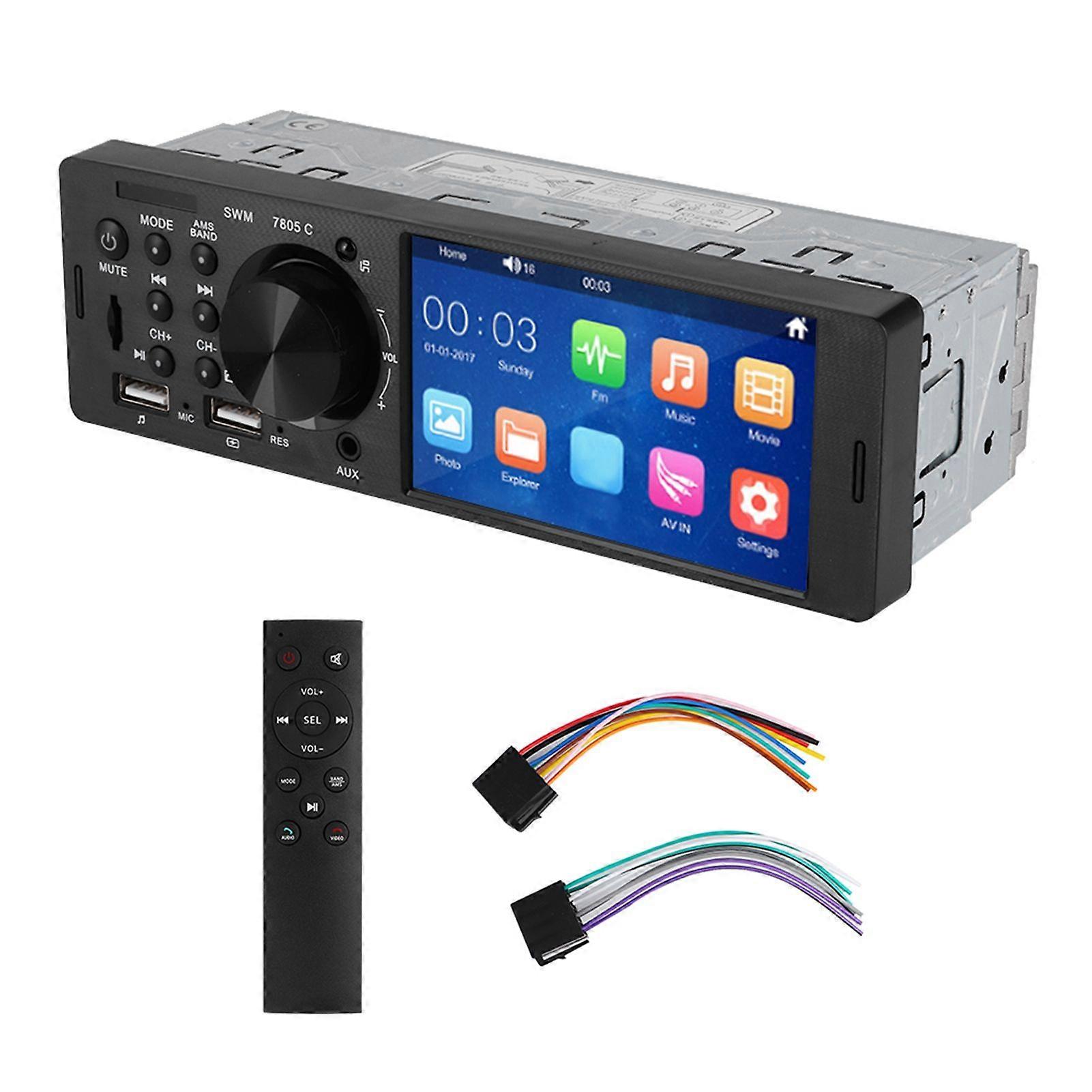 4 polegadas carro bluetooth mp5 hd touch screen estéreo rádio fm music player 12v