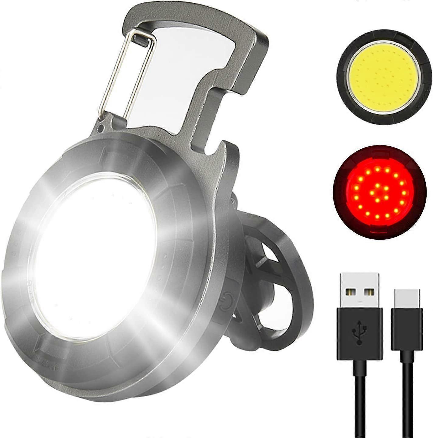 Cob small flashlights, rechargeable keychain flashlight 800 high [MI]