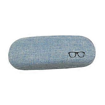 1pc Retro Glasses Box Elegant Cotton and Linen Creative Vintage Brief Spectacle Case (Blue)