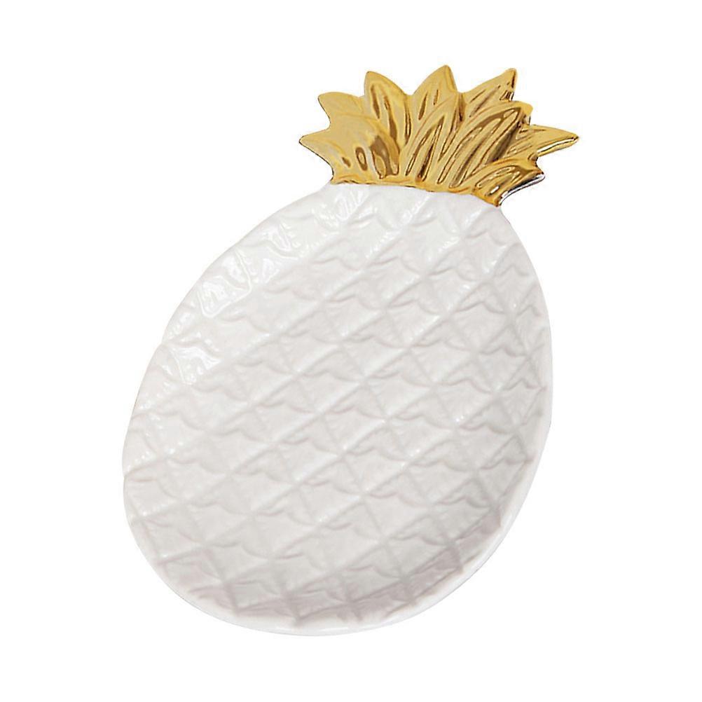 Ceramic Snack Plate for Serving 1 Pineapple Design Fruit Plate