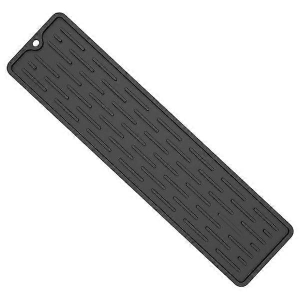 Silicone Draining Mat & Pot Holder - Black
