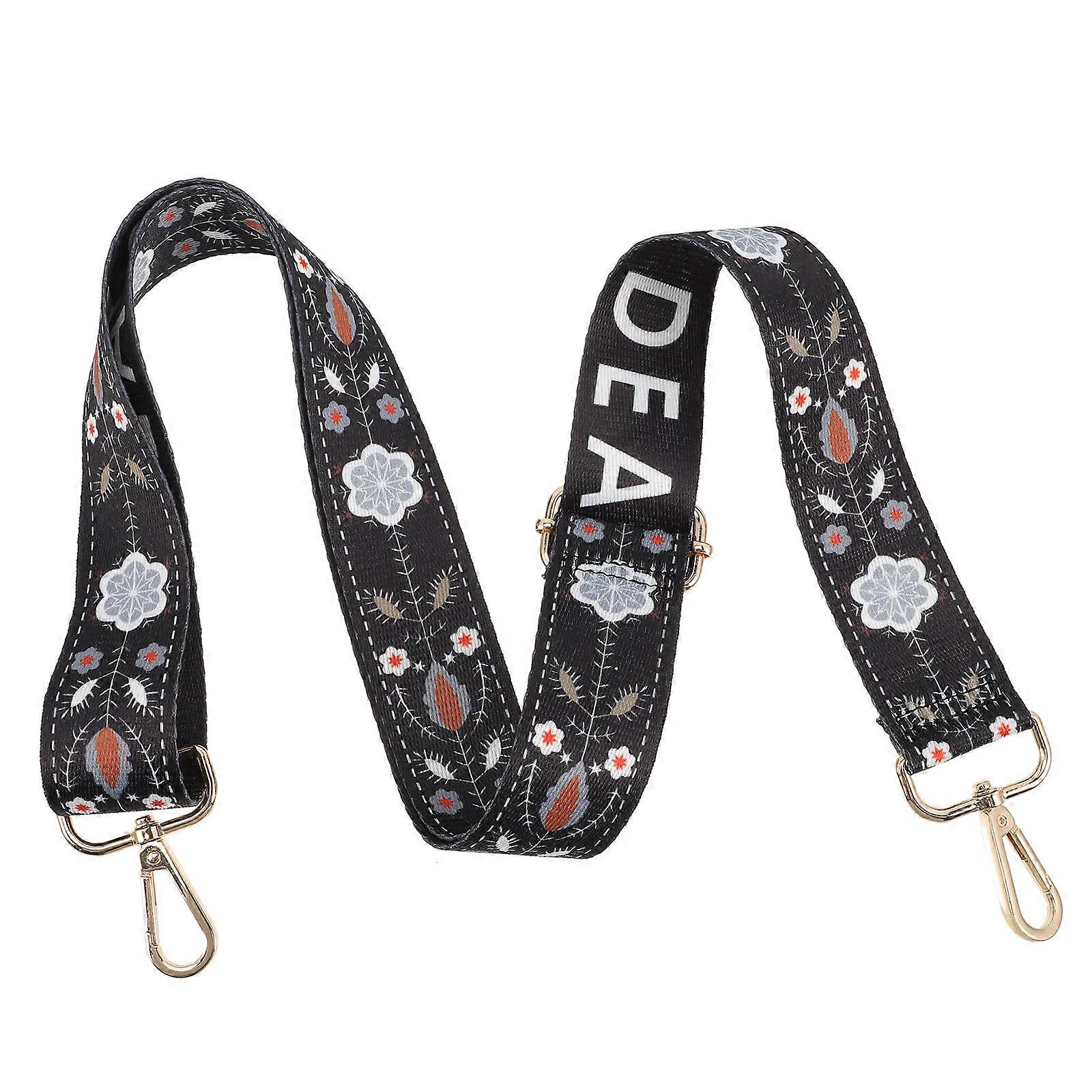 Banjo Suspenders Adjustable Strap for Banjo Black Polyester