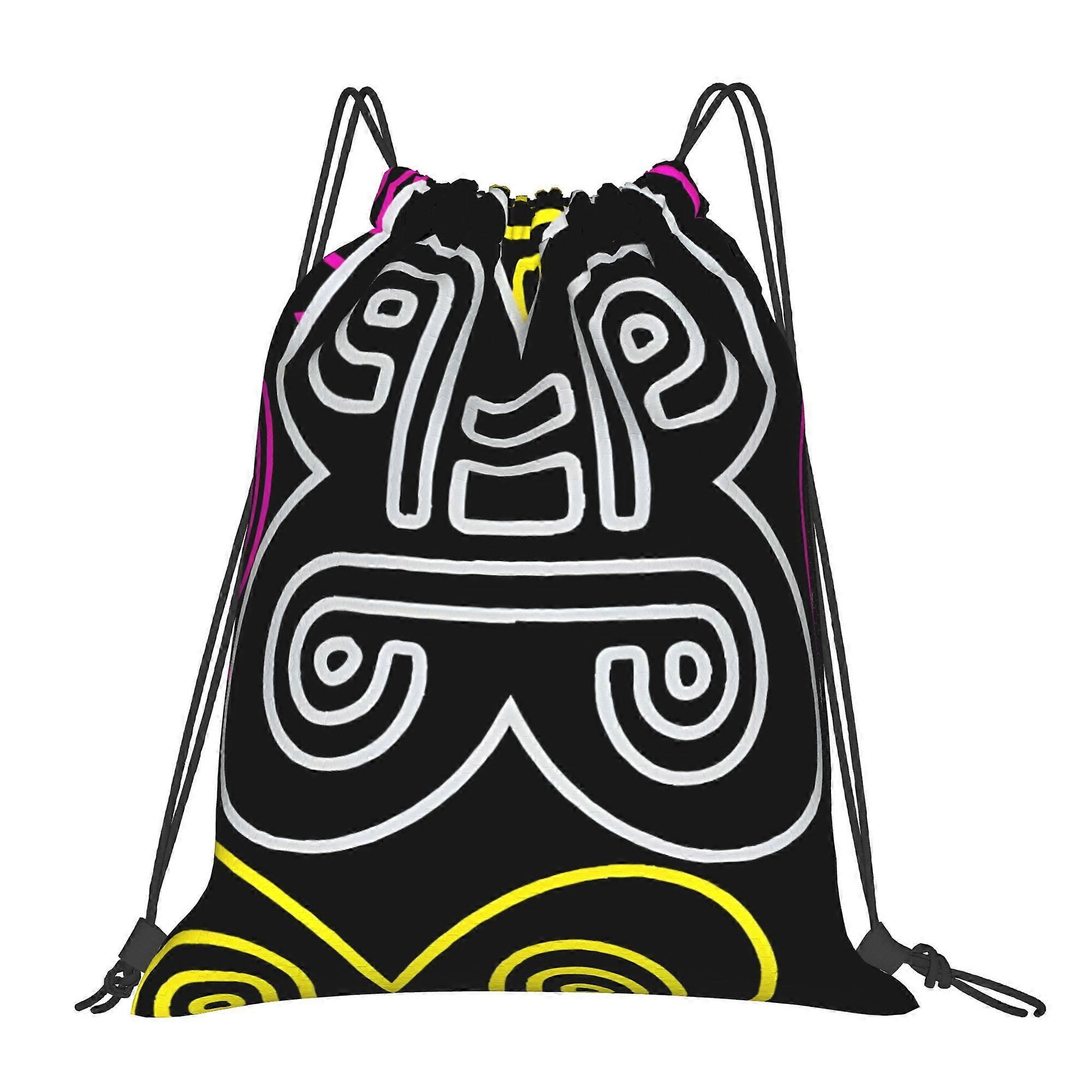 KNOTS AND BLAC Drawstring Backpack-Cqazw