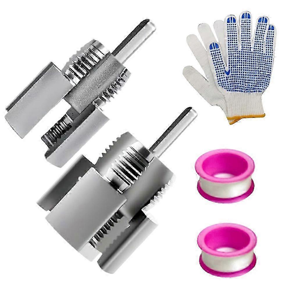 Integrated Internal & External Pipe Threading Tool,1/2in 3/4in,Drill Compatible PVC & Plastic Pipe Threader Kit compatible with Home