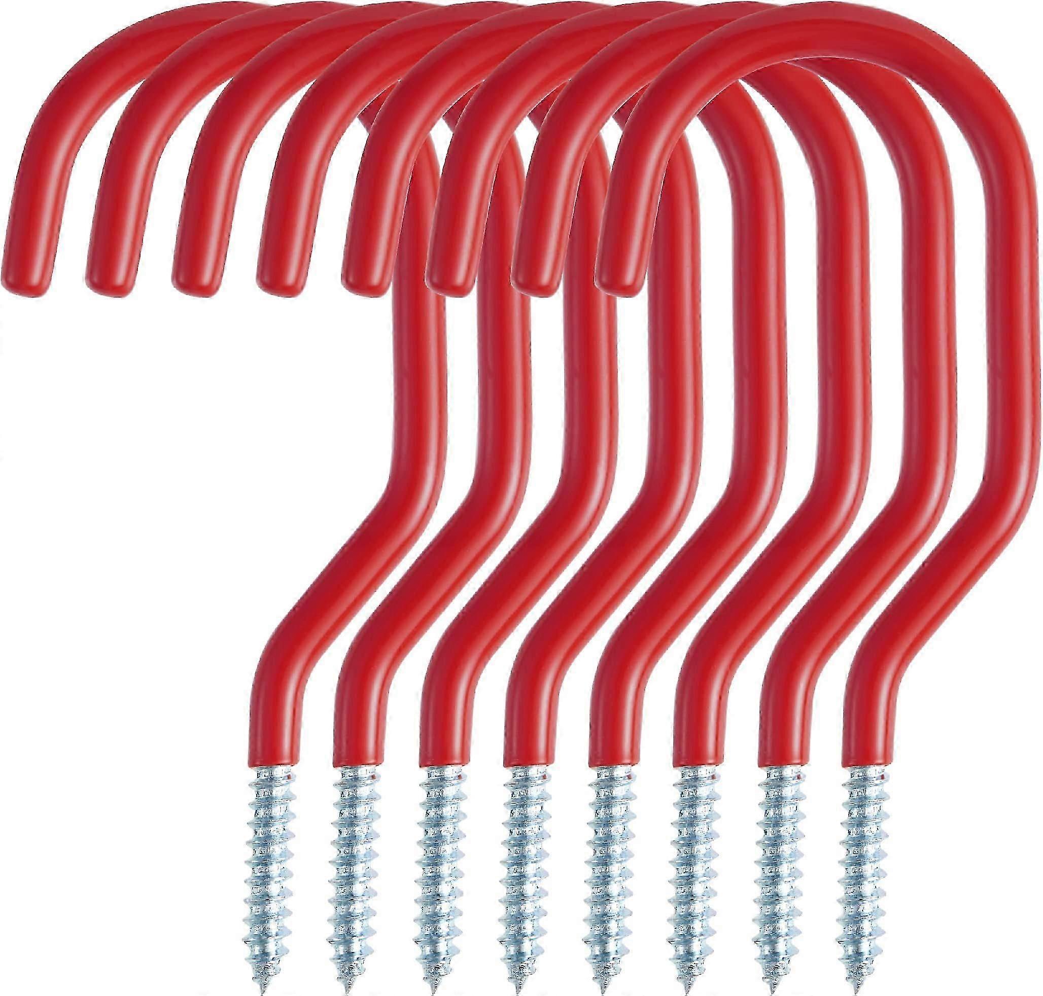 8 Pack Bike Hooks/Bicycle Storage Hooks Set(Red)
