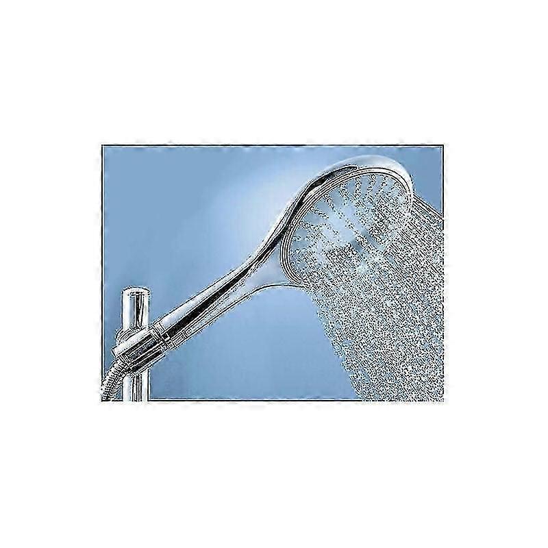 Pull Out Hand Shower with Eco Function, Angled Adapter, Chrome Silver