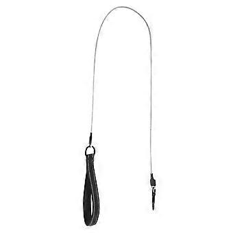 Dog Wire Cable Dog Leash Portable Pet Supplies Nylon Steel Wire Black for Traction 1Pc