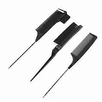 Double Face Cheveux Teinture Brosse Professionnel Salon De Coiffure Doux Nylon Teinture Brosse Rat Tail Peigne pour la mise en évidence