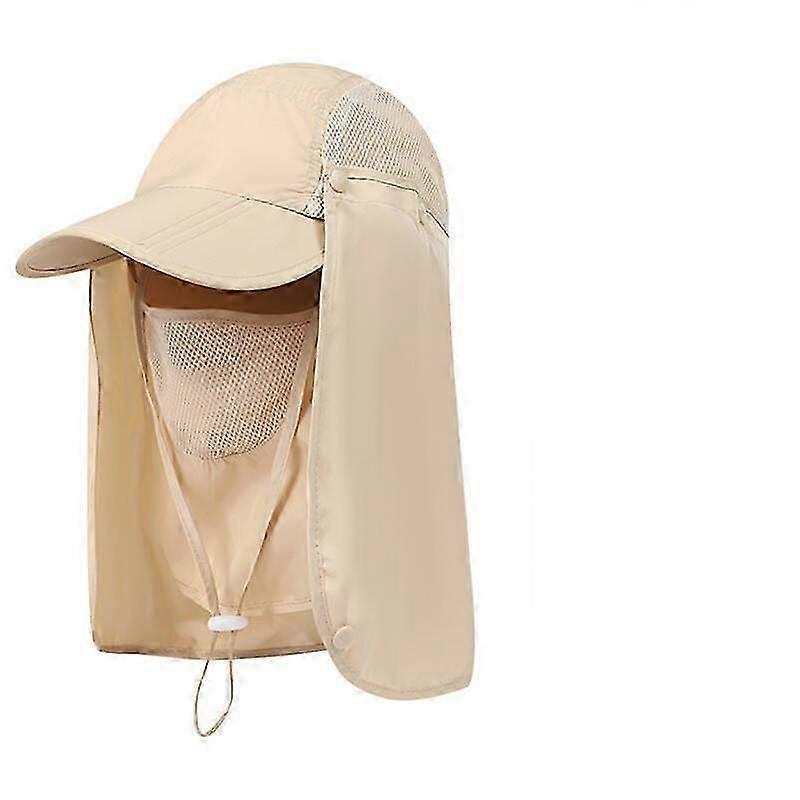 Sun Protection Baseball Cap with Face & Neck Flap
