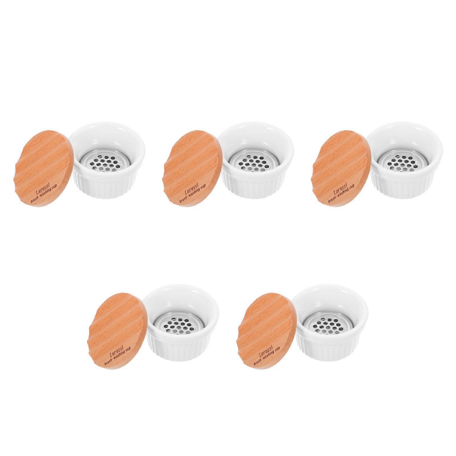 Cleaning Cup Ceramic Multi-Function Manicure Tool for Nails 5Pcs