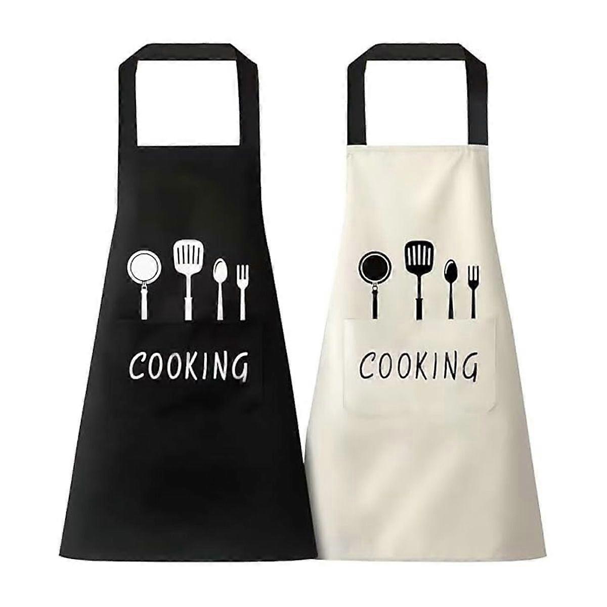 Waterproof Oil-Resistant Kitchen Apron with Large Pockets