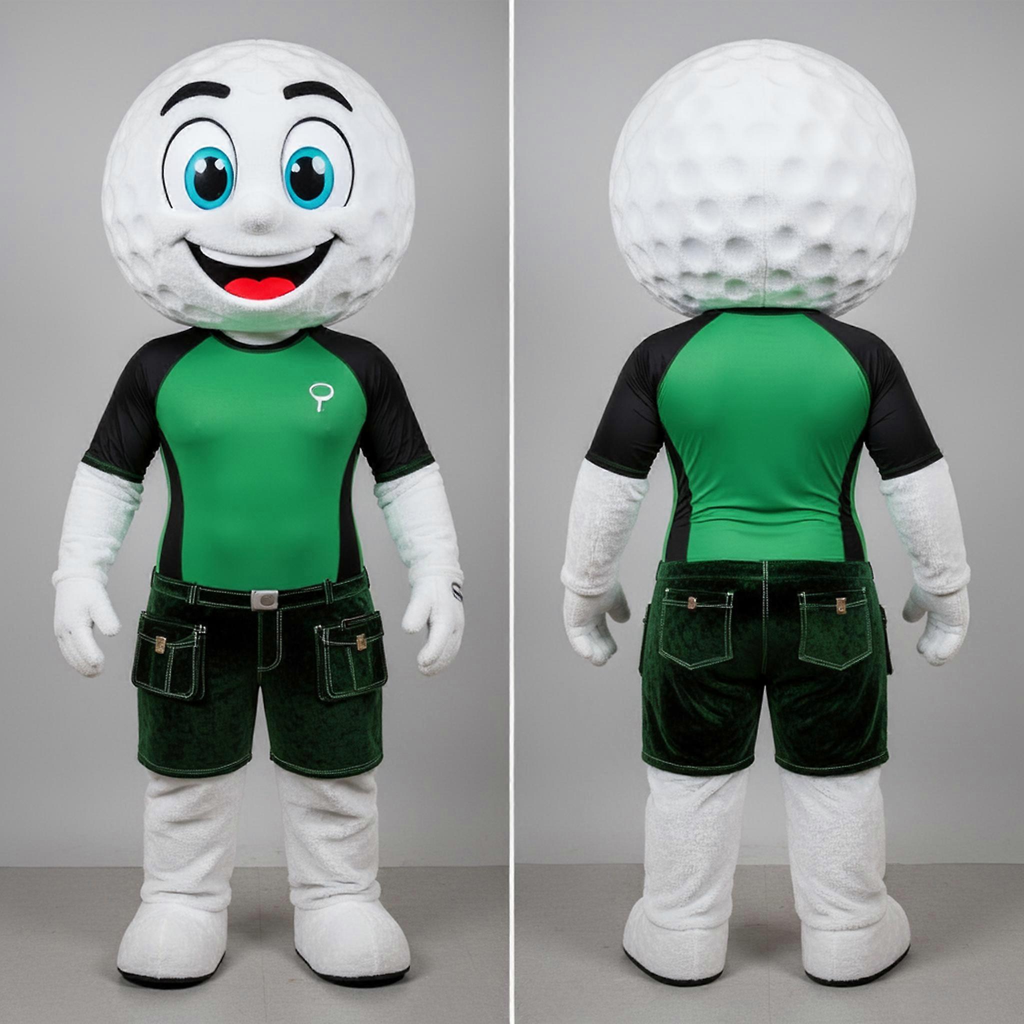 MASTICOT Bright White Dimpled Golf Ball Mascot