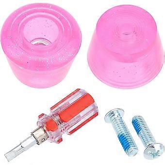 1 Pair 5/16" (8mm) Skate Toe Stoppers Roller Skate Stops Toe Plug 82A Roller Quad Skate Toe Stops Double-Row Roller Skating