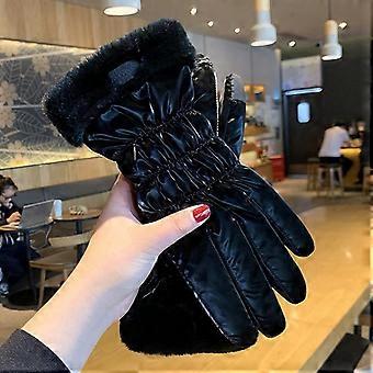 Padded Gloves Women Winter Thickened Warm Breathable Cycling Mountaineering Skiing Outdoor Sports Windproof Gloves