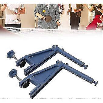 Table Tennis Net with Adjustable Screw Clamp Post, Portable Kit for Amateur Training, Nylon Mesh