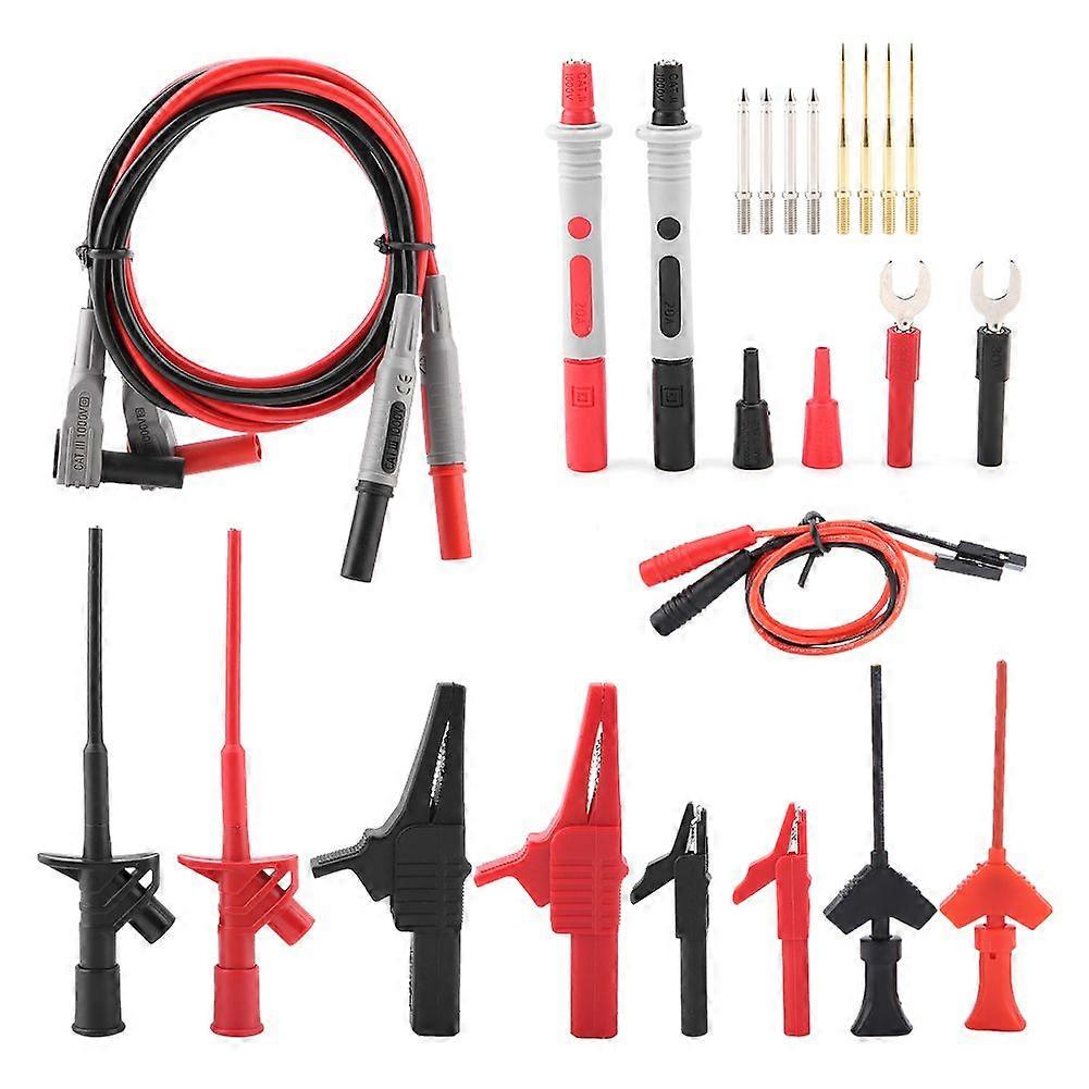 24Pcs P1300E Multifunction Replaceable Multimeter Probe Test Lead Kits
