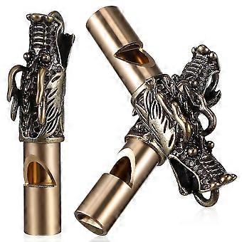 Głośny gwizdek mosiężny Dragon Whistles do użytku survivalowego, zestaw 9 szt.