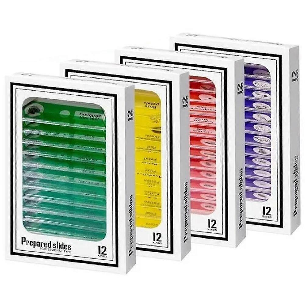 Plastic Microscope Slides Animals Insects Plants Flowers Multicolor Microscope Sample