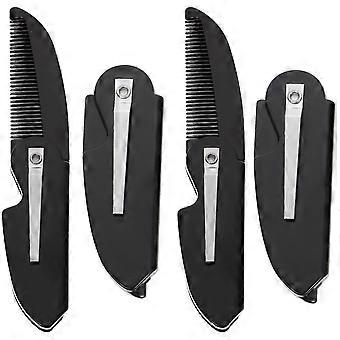 Portable Beard Comb Folding Hair Comb for Styling 4Pcs Household Mustache Grooming