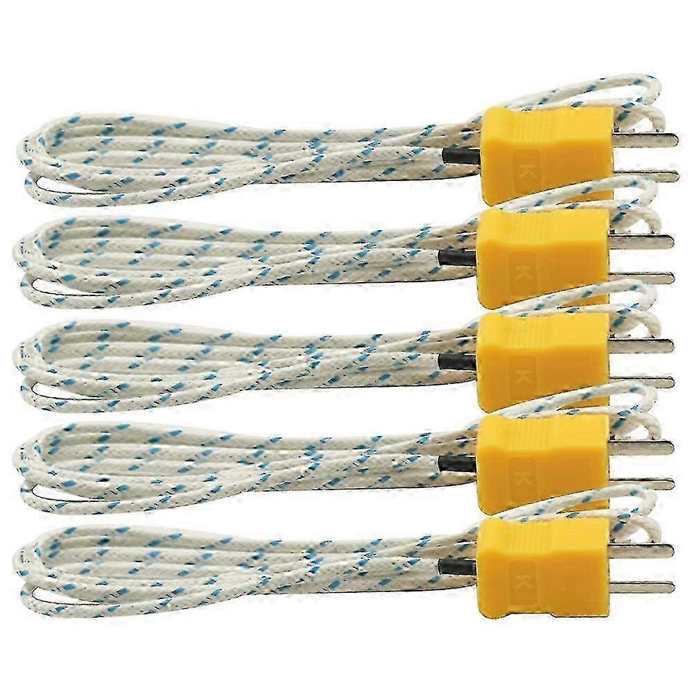 5PCS 1M Wire Measuring Temperature K Type Thermocouple Sensor Digital Probe Tester