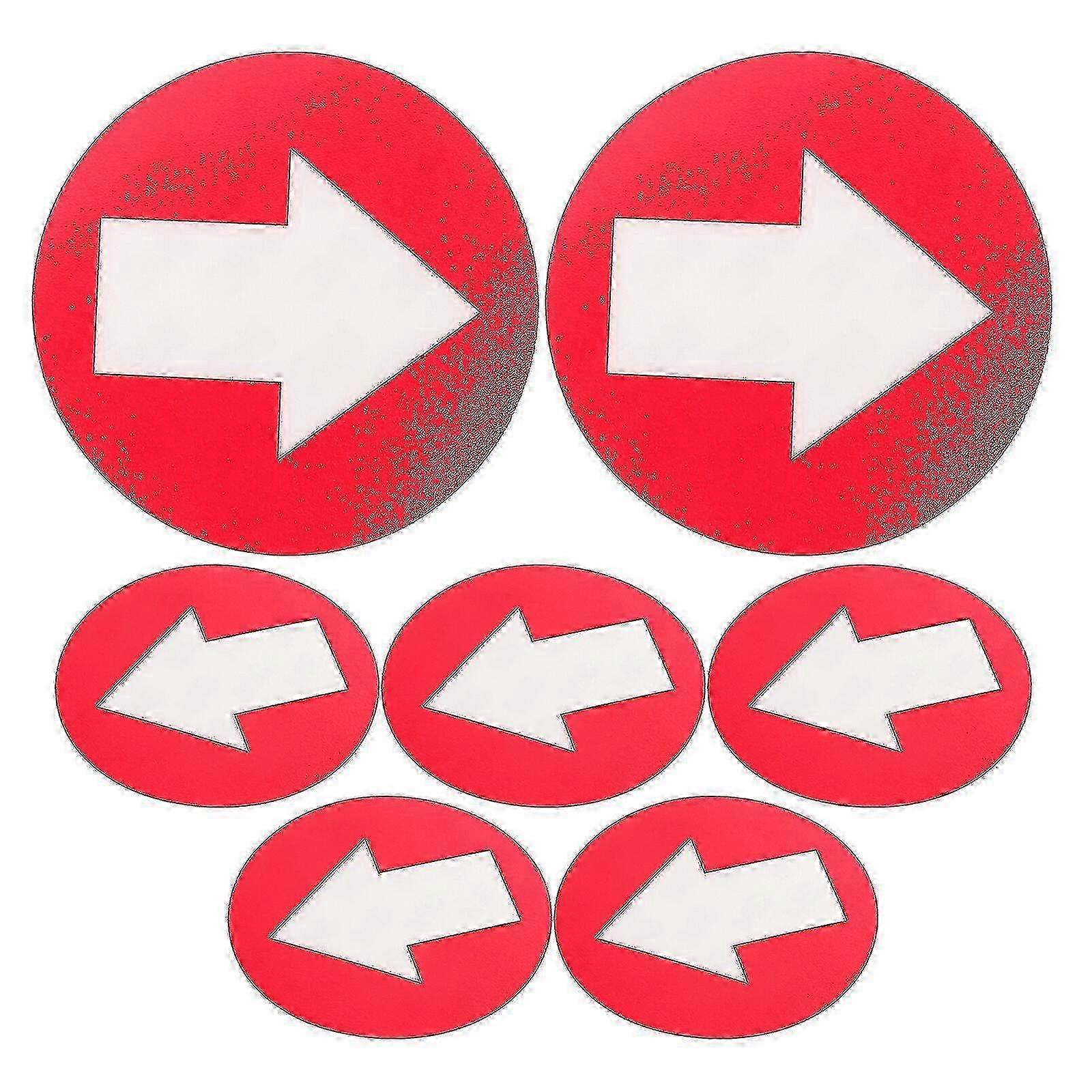 Red PVC Arrow Stickers 10 Pack