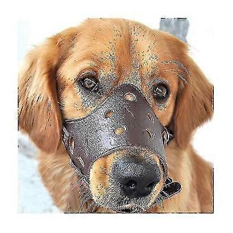 Genuine Leather Dog Muzzle Secure Fit