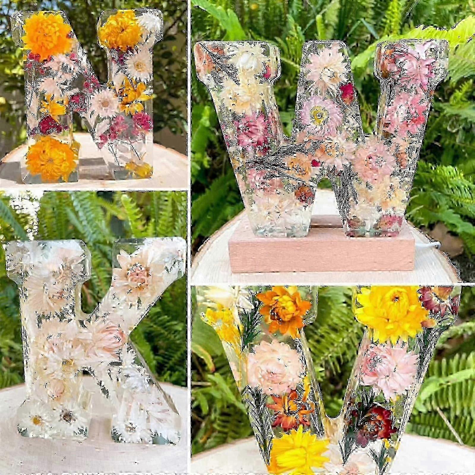 Dried Flower Resin Initial Night Light