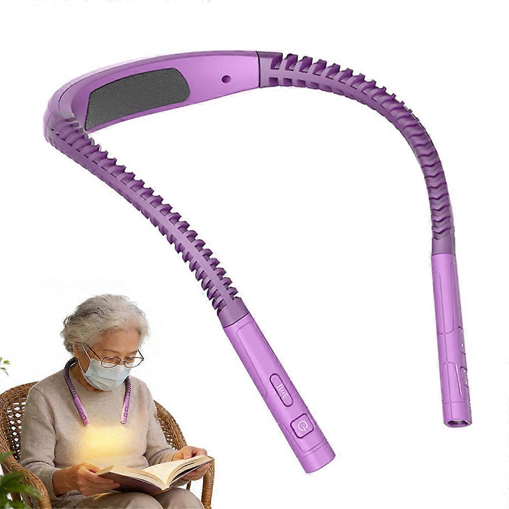 LED Book Light Adjustable Brightness Neck Reading Light for Knitting Repairing