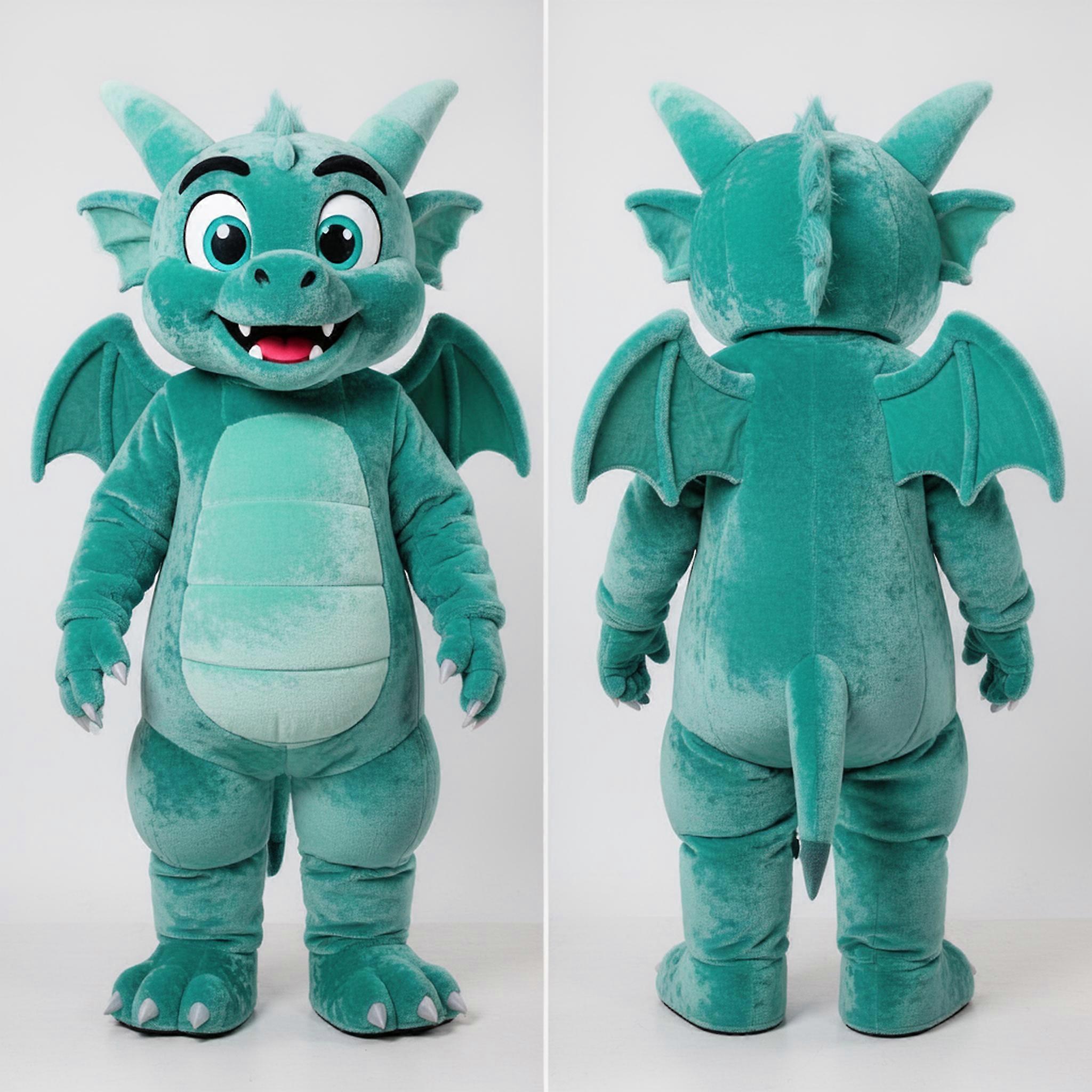 MASTICOT Teal Cartoon Gargoyle Mascot