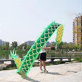 Dragon Poi for Kids, 2m Flowy Ribbon Streamer with Colorful Visual Trails, Outdoor Dance and Juggling Flag