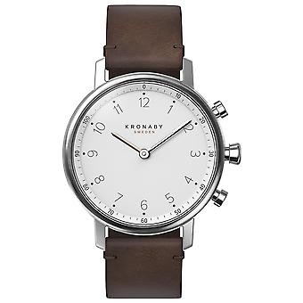 Kronaby nord reloj para Unisex Analógico de Cuarzo con brazalete de Piel de vaca S0711/1