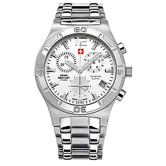 Swiss Military Quartz Analog Man Watch with SM34015.02 Stainless Steel Bracelet