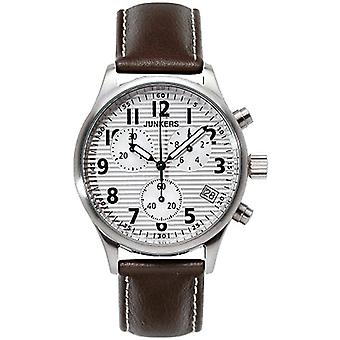 Corrugated sheet ju52 Quartz Analog Man Watch with Cowskin Bracelet 6286-1