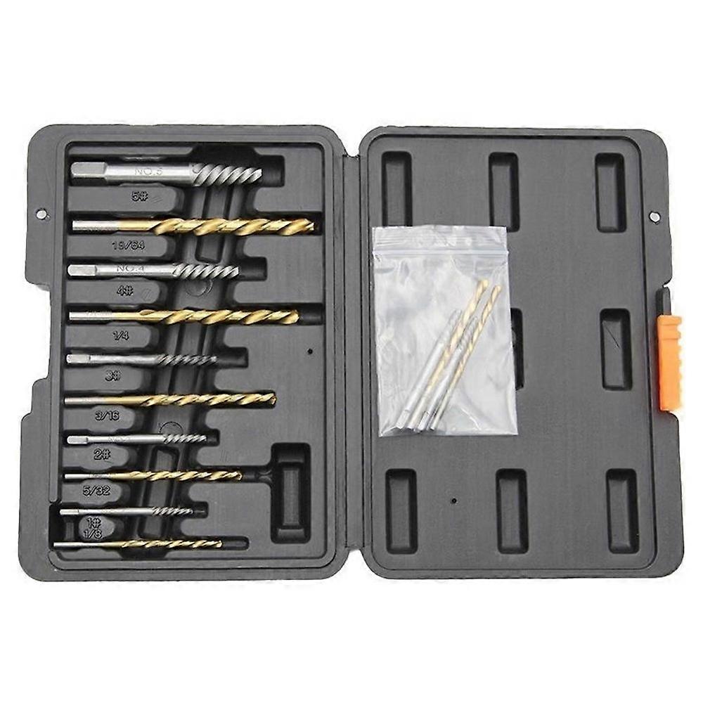 14Pcs Screw Extractor Set and Left Hand Drill Bits Set Easy Out Extractor,Broken Bolt Extractor Kit