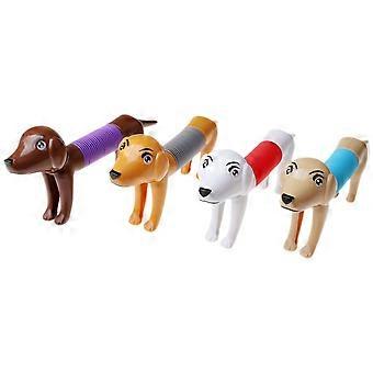 Assorted Color 4Pcs Animal Pop Tube Toy for Stress Reduction and Play