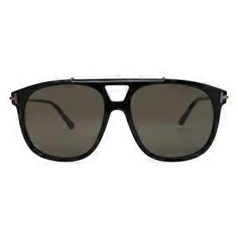 Tom Ford FT1306 SAM-02 01A Full Rim Shiny Black Unisex Pilot Sunglasses UV3 Original