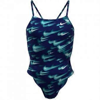 Nike dames badpak met herhalend logo.