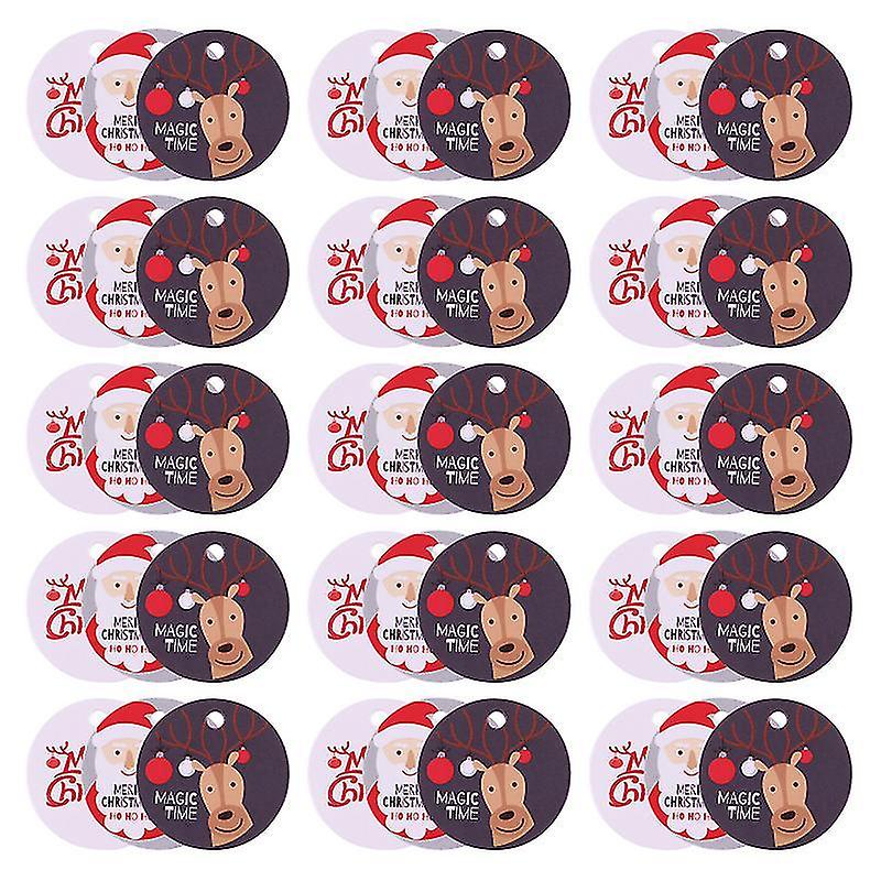 3X3x0.2cm White Grey Wrapping Paper 1 Set 300pcs Christmas Elements Paper Tags Xmas Gift Tags Xmas H