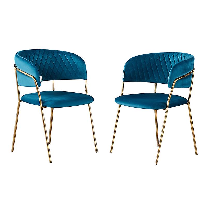 Athlone Lux Velvet Dining Chair Retro Chair For Office Home Set Of 2