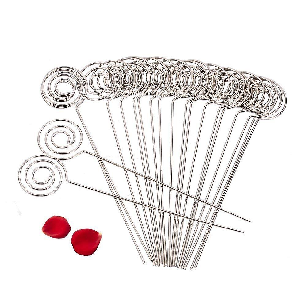 50 X Metal Business Card Holder Memo Photo Paper Note Clip Bracket Diy Craft Home , Round