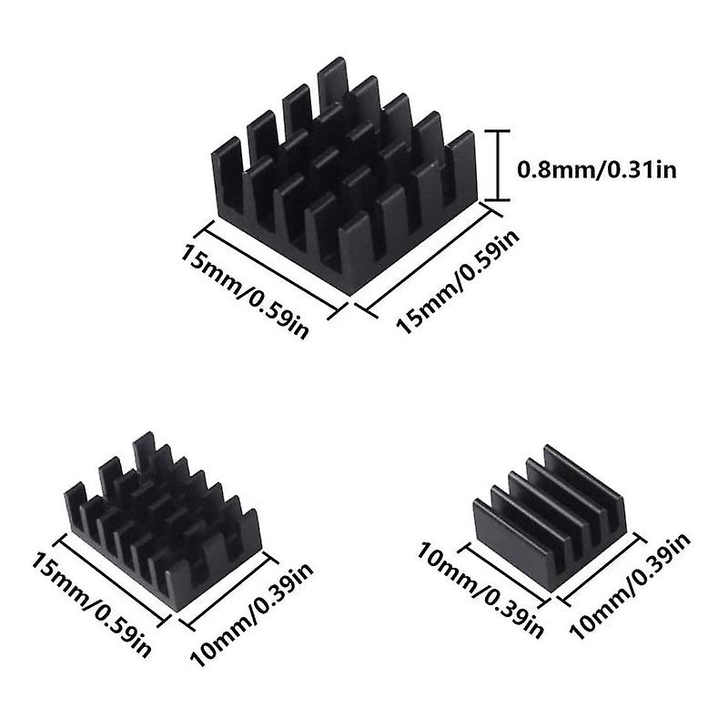 12Pcs Raspberry Pi 4b Heat Sink Set Raspberry Pi 4b Aluminum Radiator Cooling Kit Cooler For Raspberry Pi 4b