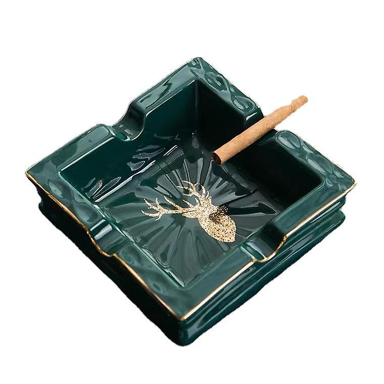 Ashtray Ceramic Decorative Ash Tray Creative Household  Square  Cigar  Ceramic Ashtray