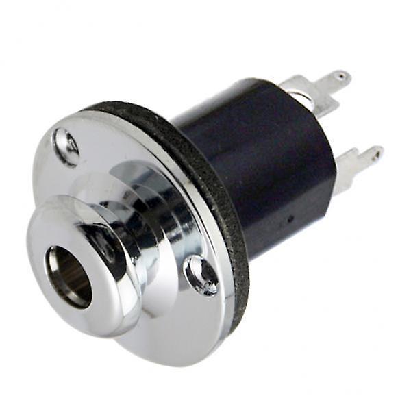 2x1/4" Guitar Bass Equalizer Jack EQ Preamp End Pin Output Input Socket Silver