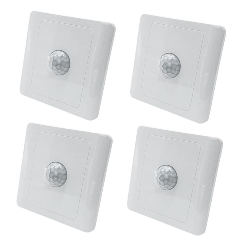 4x Pir Infrared Motion Sensor Switch 220v Auto Control Led Lamp Lighting Switch Smart Body Inductio