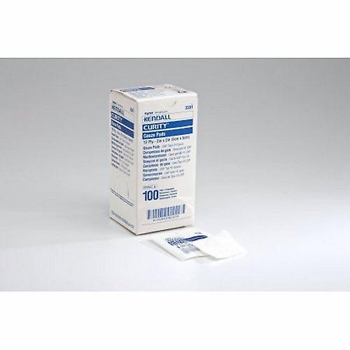 Cardinal Gauze Sponge Curity Gauze 12-Ply 2 X 2 Inch Square Sterile, Count of 1 (Pack of 1)
